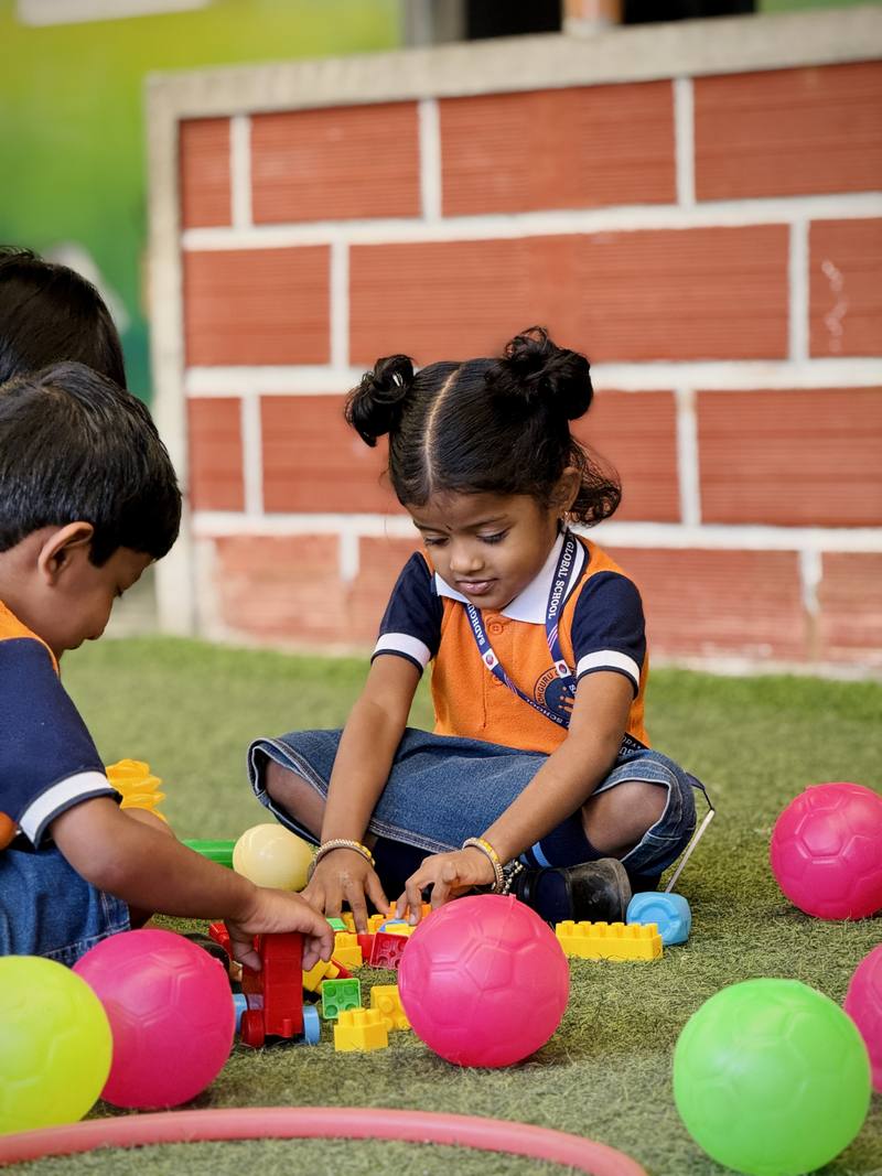 Children Building Blocks Play