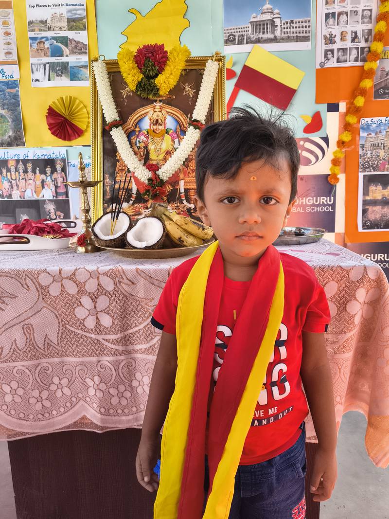 Kannada Rajyotsava Red Boy Sadhguru